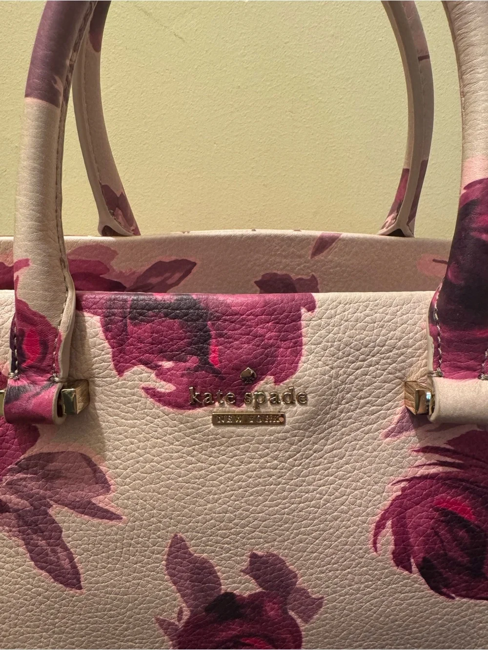 Kate Spade Emerson Place Roses Olivera Satchel Plum Dawn
